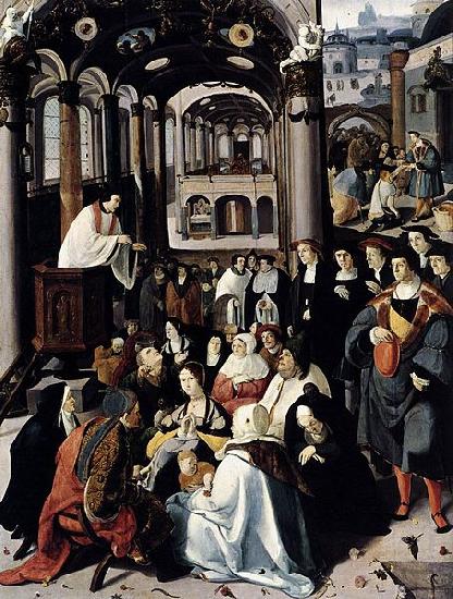 Lucas van Leyden Preaching in the Church France oil painting art